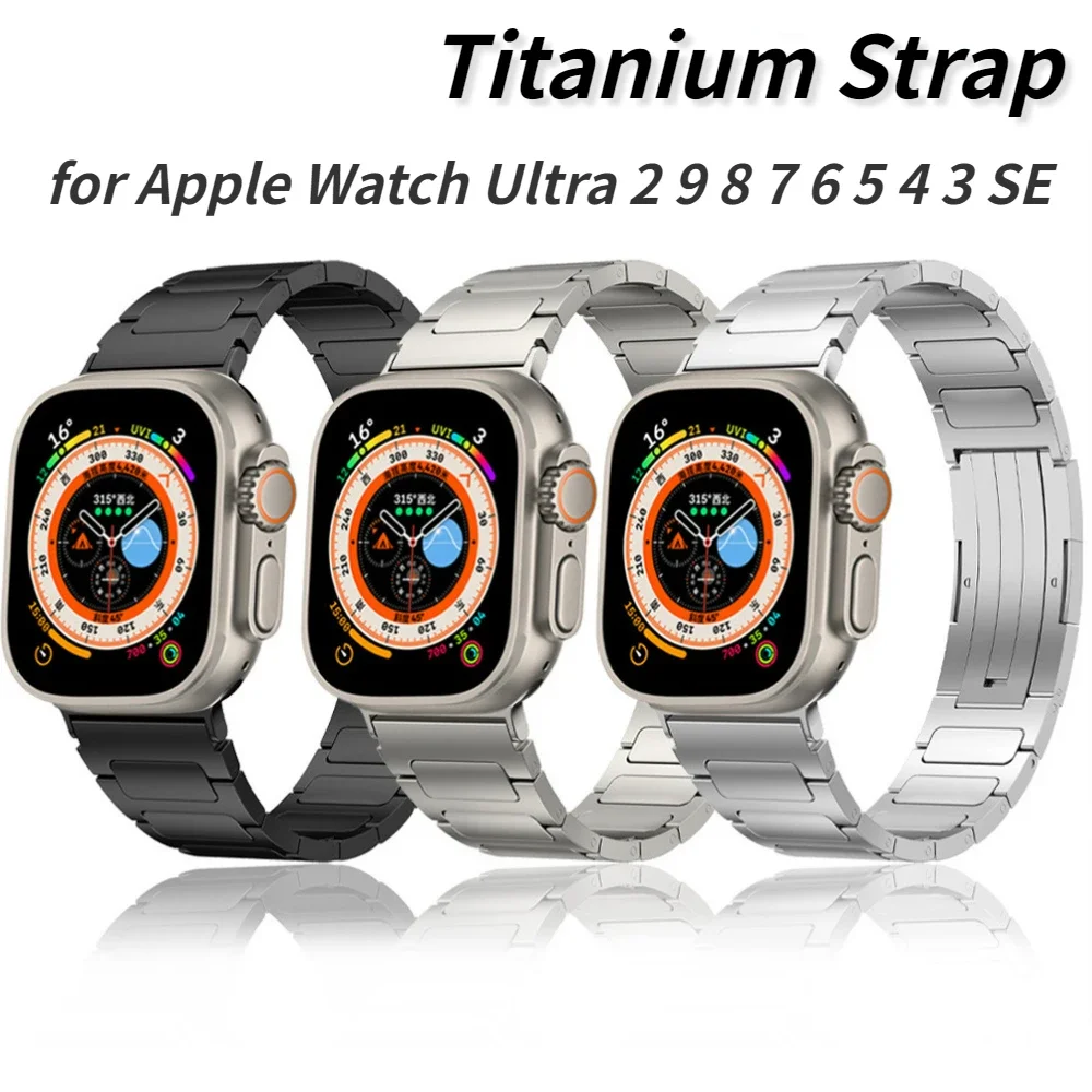 

Титановый ремешок для Apple Watch Ultra/2 9 8 7 49 мм 45 мм 41 мм, легкий высококлассный браслет для iWatch 6 5 4 3 SE 44 мм 40 мм 42 мм