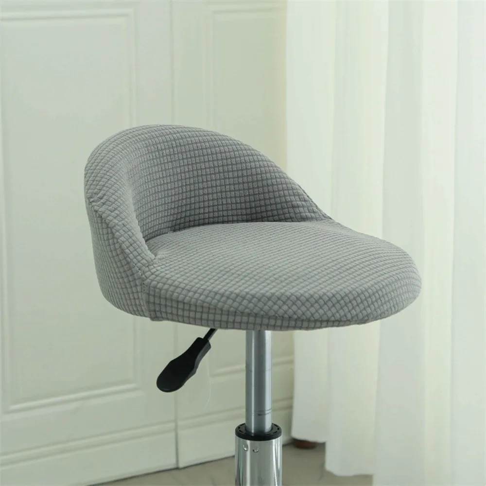 Elastic Bar Chair Cover Integrated Thickened High Stool Cover Washable Non-slip Low-back Chair Covers