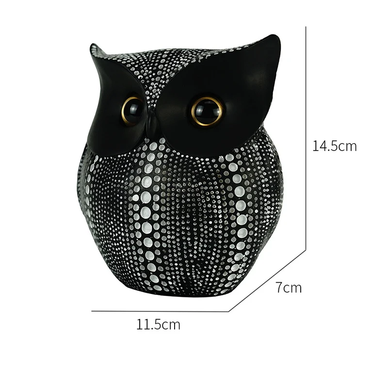 Nordic Light Luxury Ornament Office Home Living Room Decoration Gold Owl Resin Creative Crafts Room Interior Decor Home Ornament