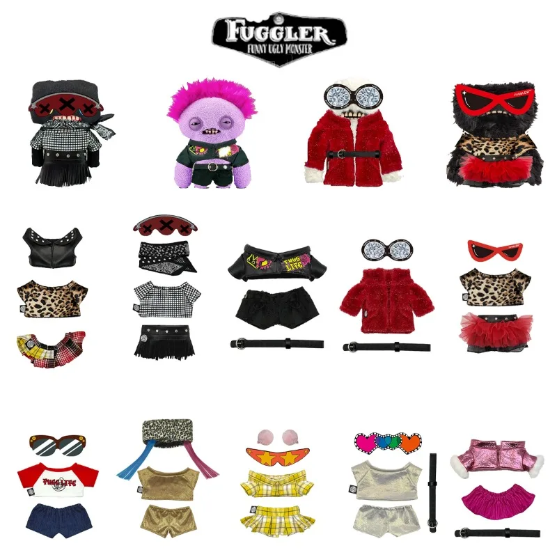 Original Fuggler Haus Fashion Punk Clothes Set YK2 Series Style Suitable for 9-inch Funny Ugly Teeth Monster Dressing Gift Toys