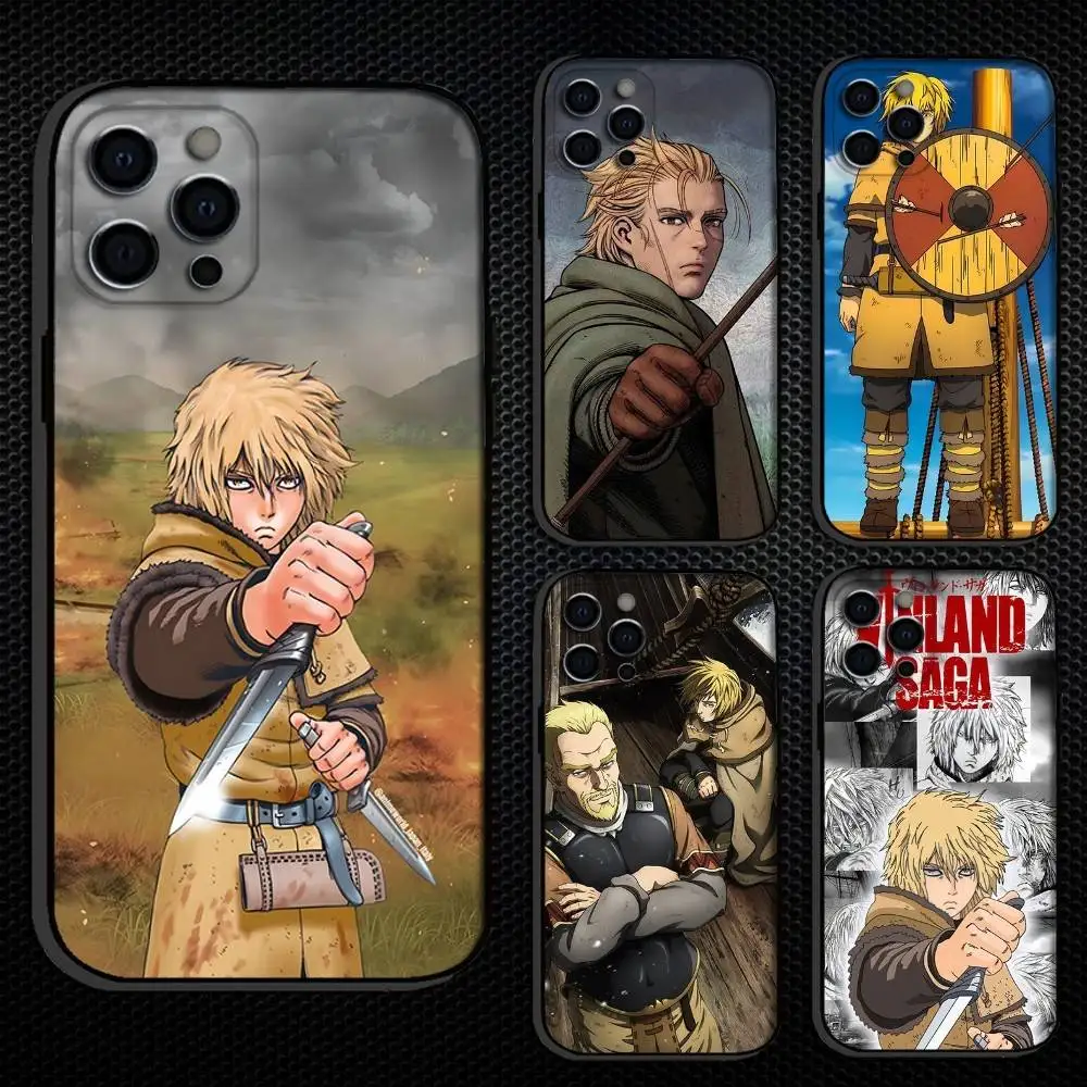

V-Vinland S-Saga Phone Case For iPhone 16,15,14,13,12,11 Plus,Pro Max, Others Soft Black Cover
