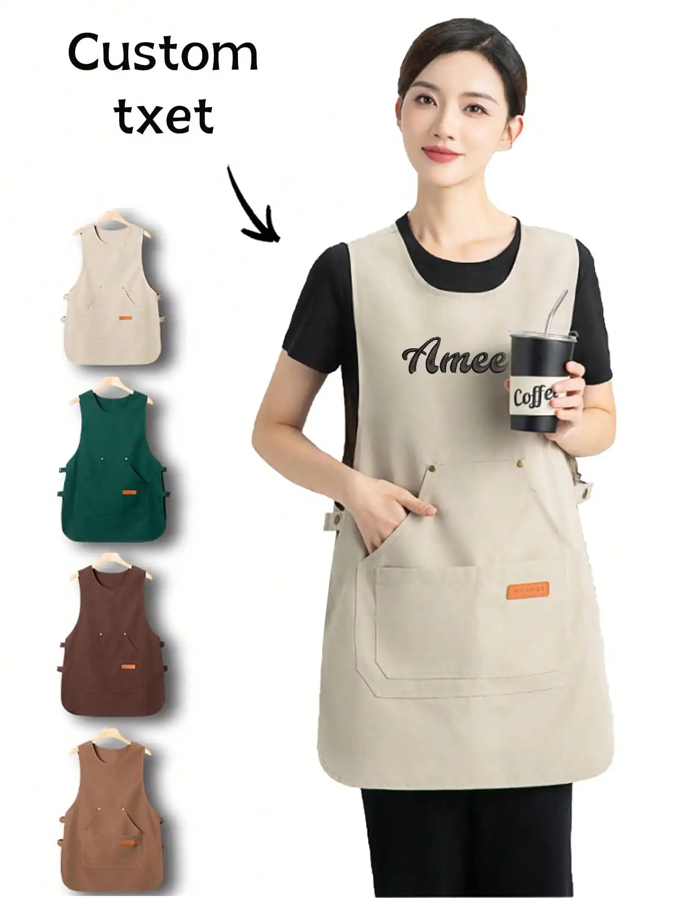 

Personalized Embroidered Chef Apron, Custom Text/Logo, Ideal Parent’s Day Gift