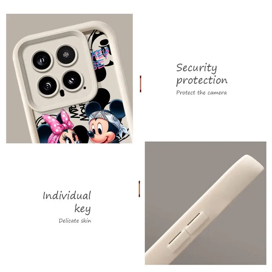 Casing ponsel keren Mickey Minnie Mouse, casing penutup lembut Funda Capa untuk Xiaomi Redmi Note 11 13 Pro Plus 5G 10 Lite 9 12 9S 12S 11Pro