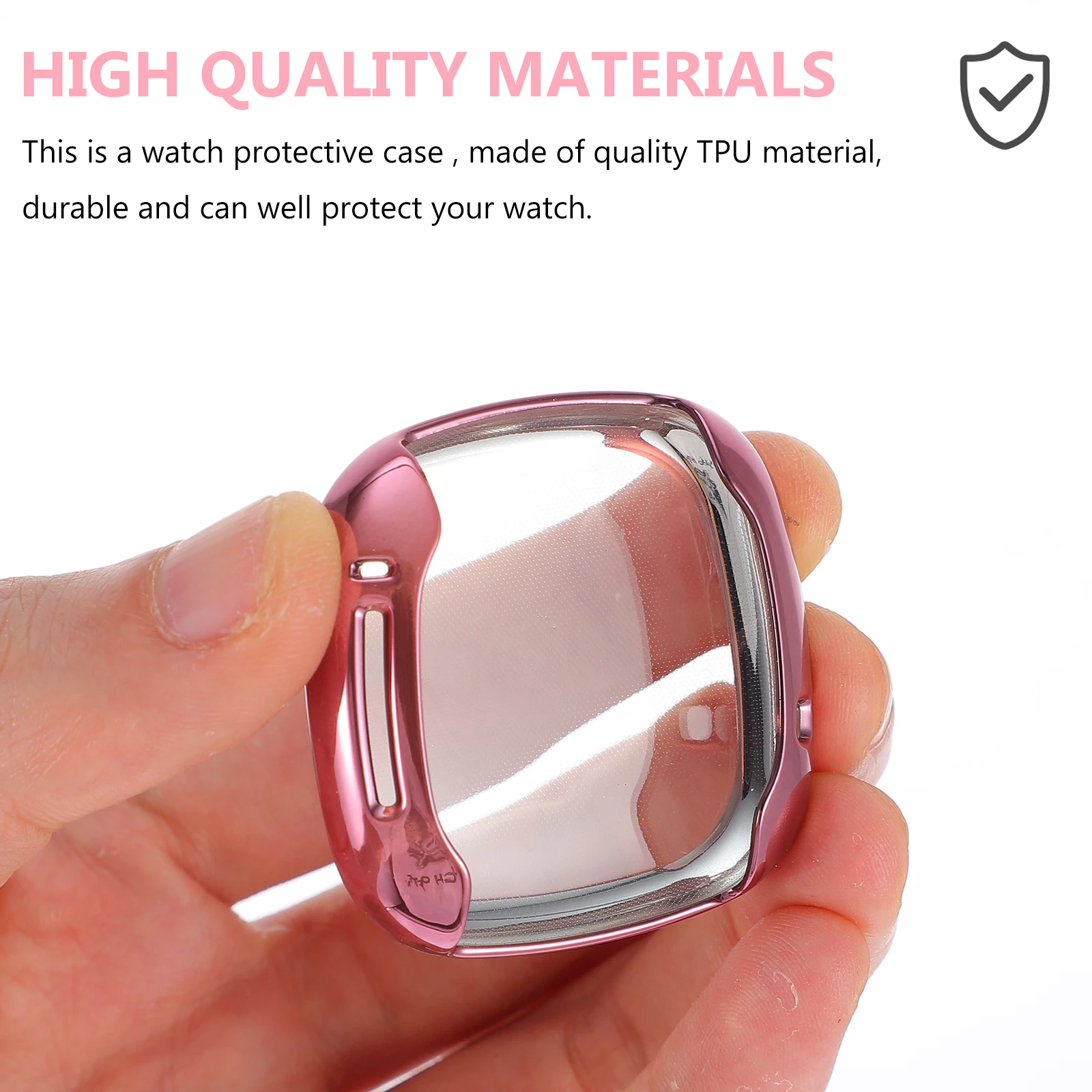 

2Pcs TPU Full Plating Protective Shell Watch Cover Smartwatch Cases Shockproof Anti Scratch Durability Storage Practical