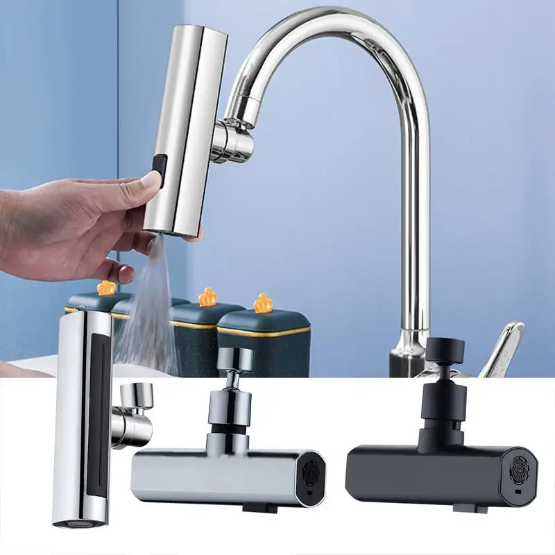 Waterfall Kitchen Faucet Waterfall Kitchen Faucet With Multi-Function Rotatable Faucet Spout 360 Degree Pull-Down Sprayer
