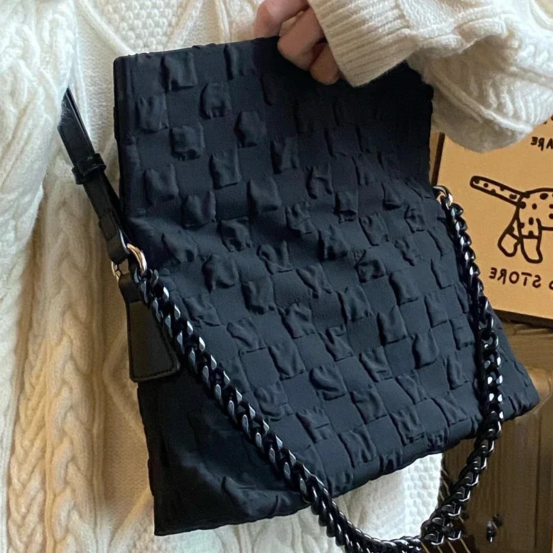 ZA High-quality Texture Tote Bags for Women Green Chain Underarm Harajuku Crossbody Bag Ins All-match Messenger Clutch Bag