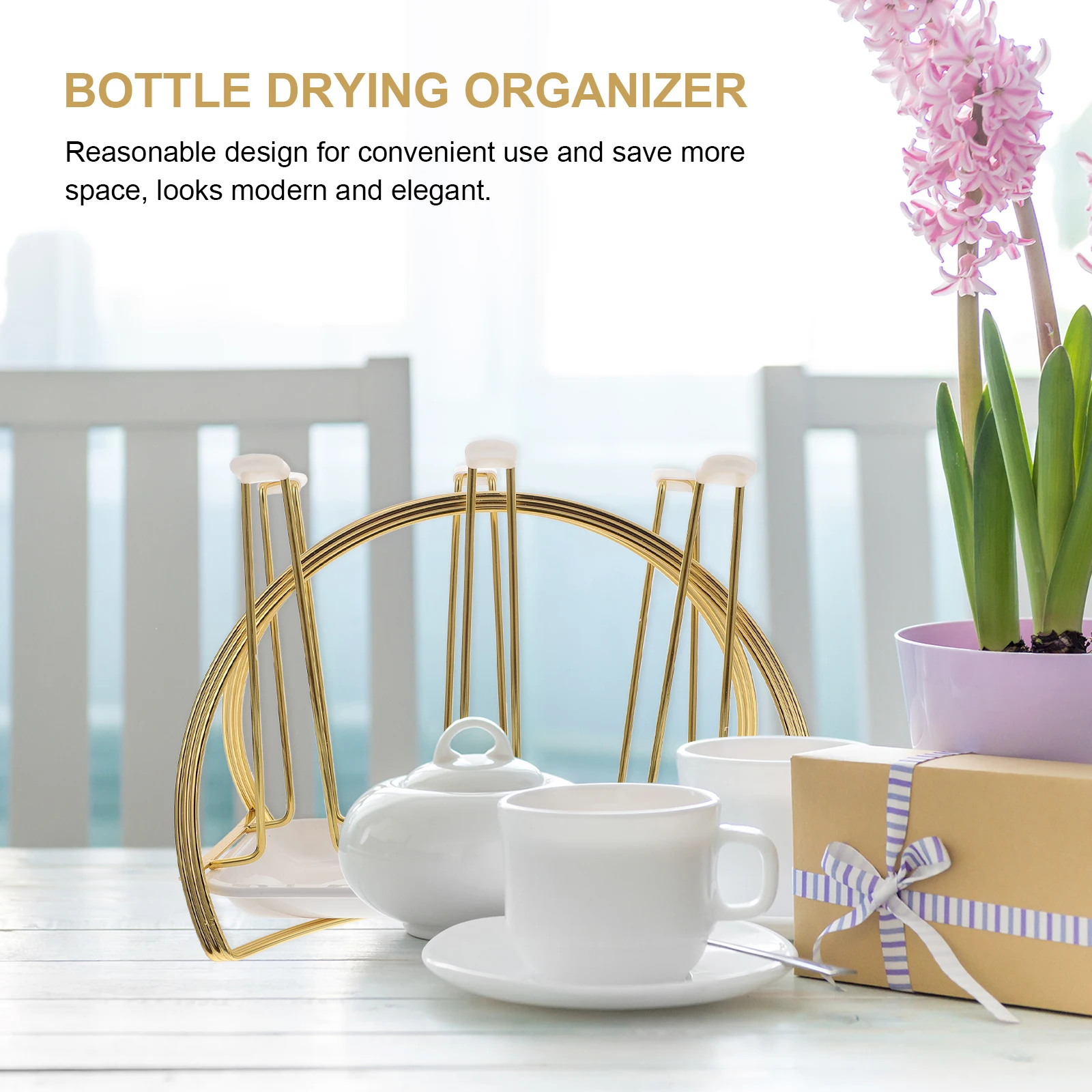 

Iron Art Elliptical Cup Drying Rack Creative Glass Holder ganizer Storage Drainer St Kitchen Bottle Tidy Modern Space Saver