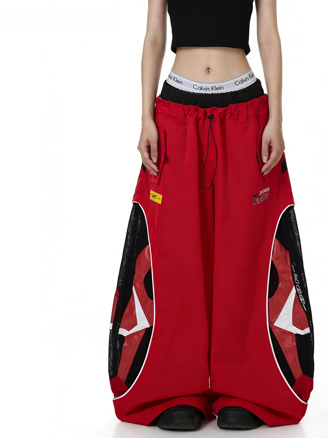 

Свободные брюки унисекс в американском уличном стиле с цветовыми блоками, широкие штанины, ретро-дизайн, повседневные спортивные брюки, уличная одежда