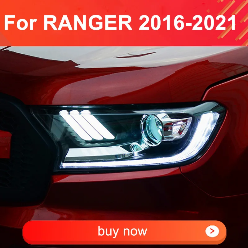 

1 Pair LED Headlight Assembly for Ford Ranger 2016-2021 Headlight Plug and Play with LED DRL Dynamic Turning Head lights