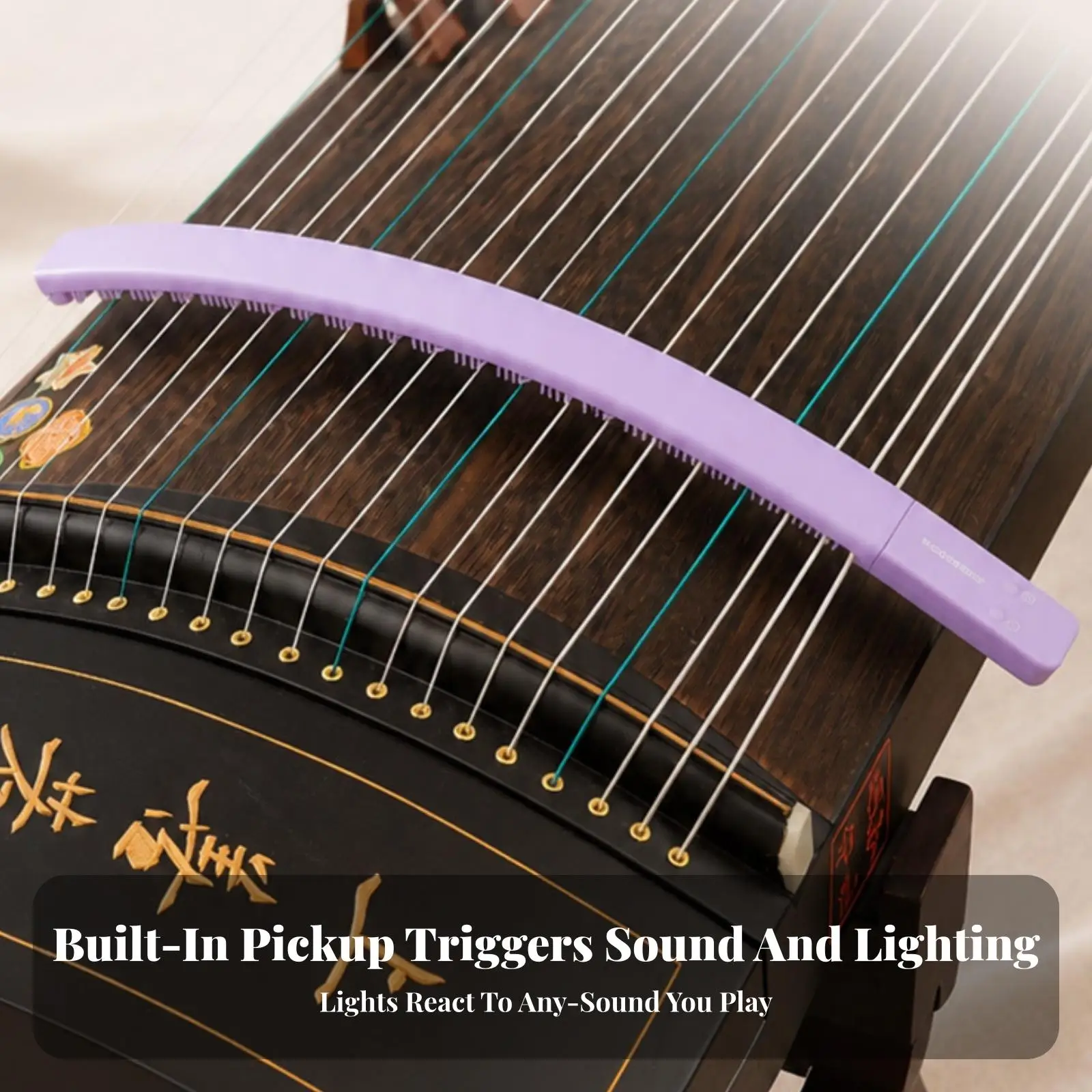 Silent Practice Strip Silicone Guzheng String Mute Narrow Flexible Band for Focused Home Training and Dorm Use
