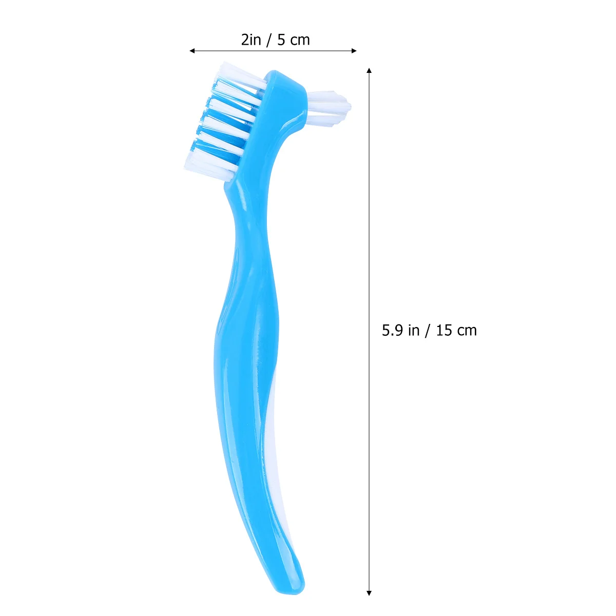 3 قطعة فرشاة أسنان مزدوجة الوجهين رئيس قسط فرشاة أسنان كاذبة عدم الانزلاق مقبض لتنظيف أسنان أداة العناية اللطيفة عن طريق الفم #5