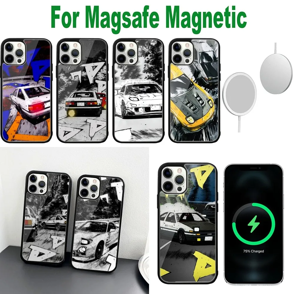 I-Initial D Drift Phone Case For iPhone 16,15,14,13,12,11,Plus,Pro,Max,Mini Magsafe Magnetic Wireless Charging