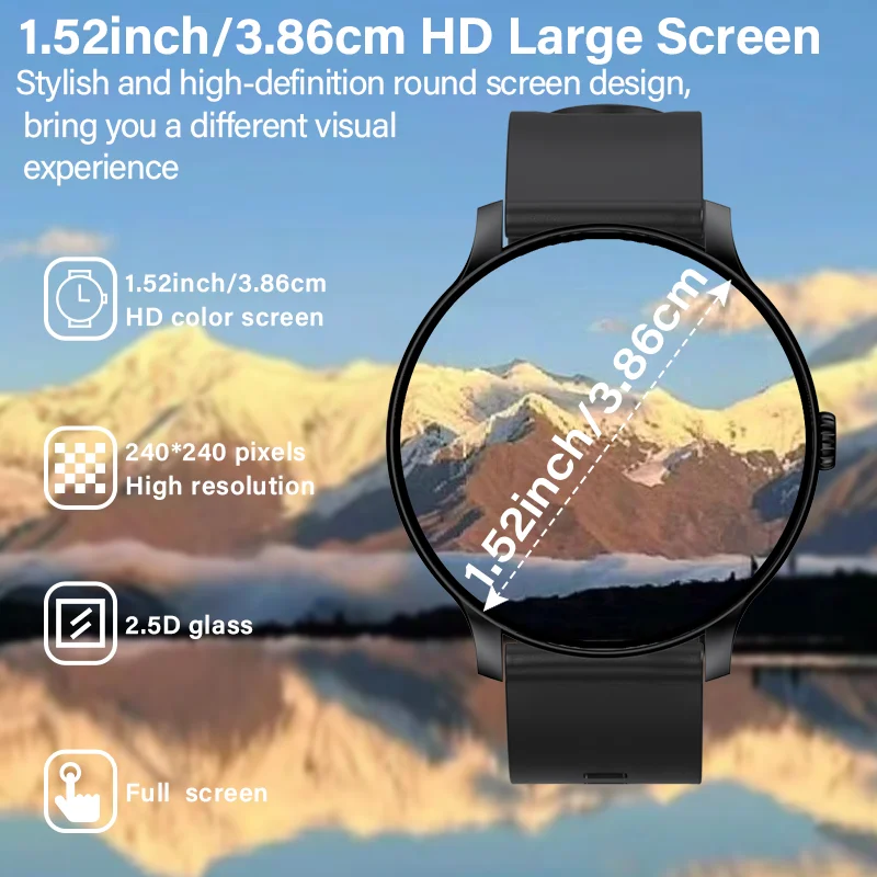 KESHUYOU 2025 New Fashion Smart Watch Bluetooth Talk Man Woman Sport Heart Rate Fitness Tracker Smart Watch for Android IOS image 2