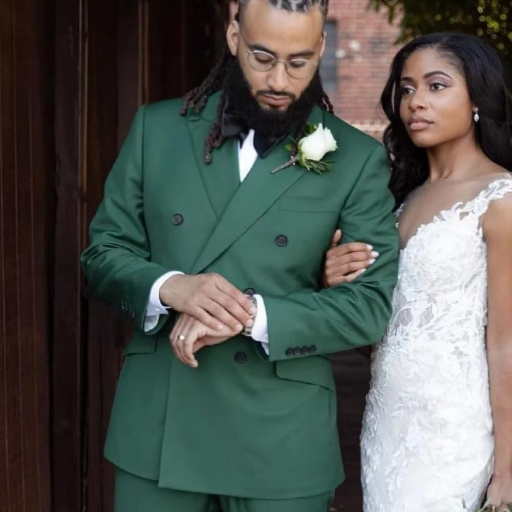 

Men's 2 Pieces Chinese Tunic Suit Set Mandarin Collar Blazer Jacket Pants Sets Slim Fit Stand Collar