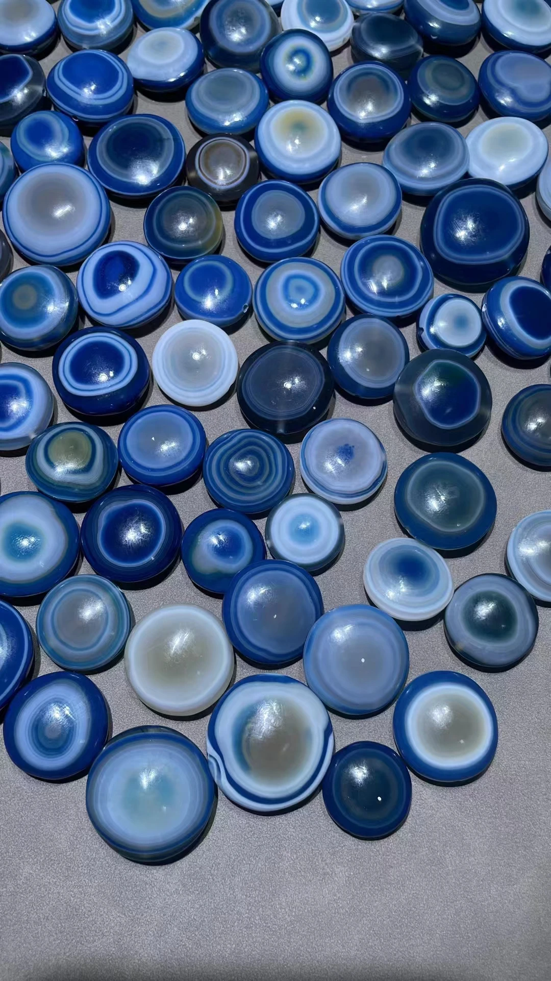 156pcs/lot Wholesales Blue Color Sheep's eye Natural Agate  Dzi Beads Loose Jewelry Accessories DIY Material Necklace Bracelet