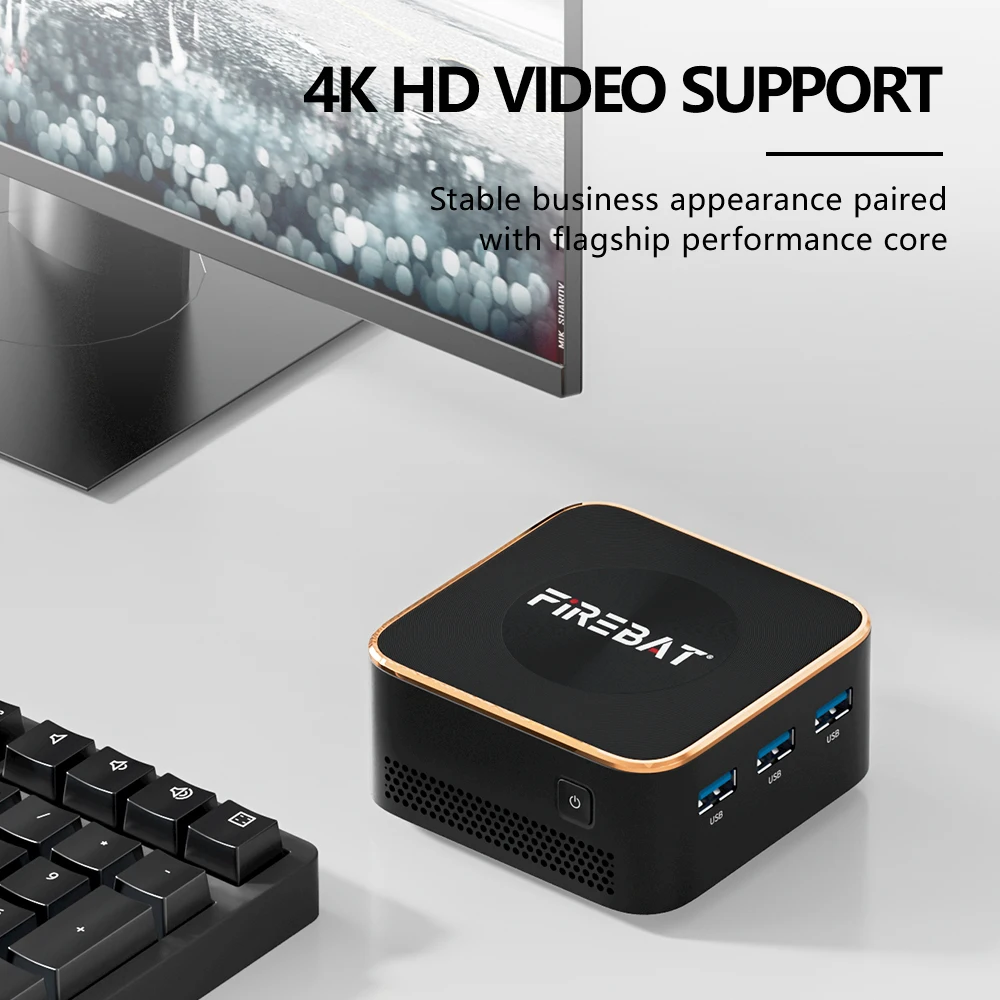 FIREBAT T8 Plus Mini PC Intel N5095 N100 CPU Komputer stacjonarny 8GB 16GB SSD 256GB 512GB 1TB DDR4 DDR5 WIFI5 BT4.2 HDMI Minipc