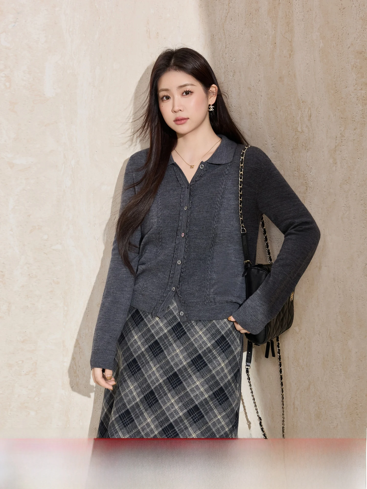

Blue Language Large Size Knitted Sweater Winter New Sle Floral Pleated Collar Woolen Knitwear Faionable Commute Sle