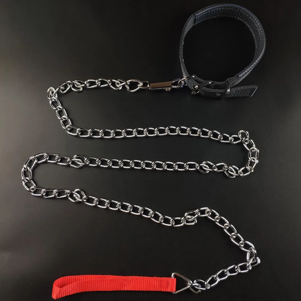 

Foam Collar Iron Dog Chain Anti-wear Bite Resistant Pet Dog Leash Rust-proof Adjustable Dog Traction Rope Retriever