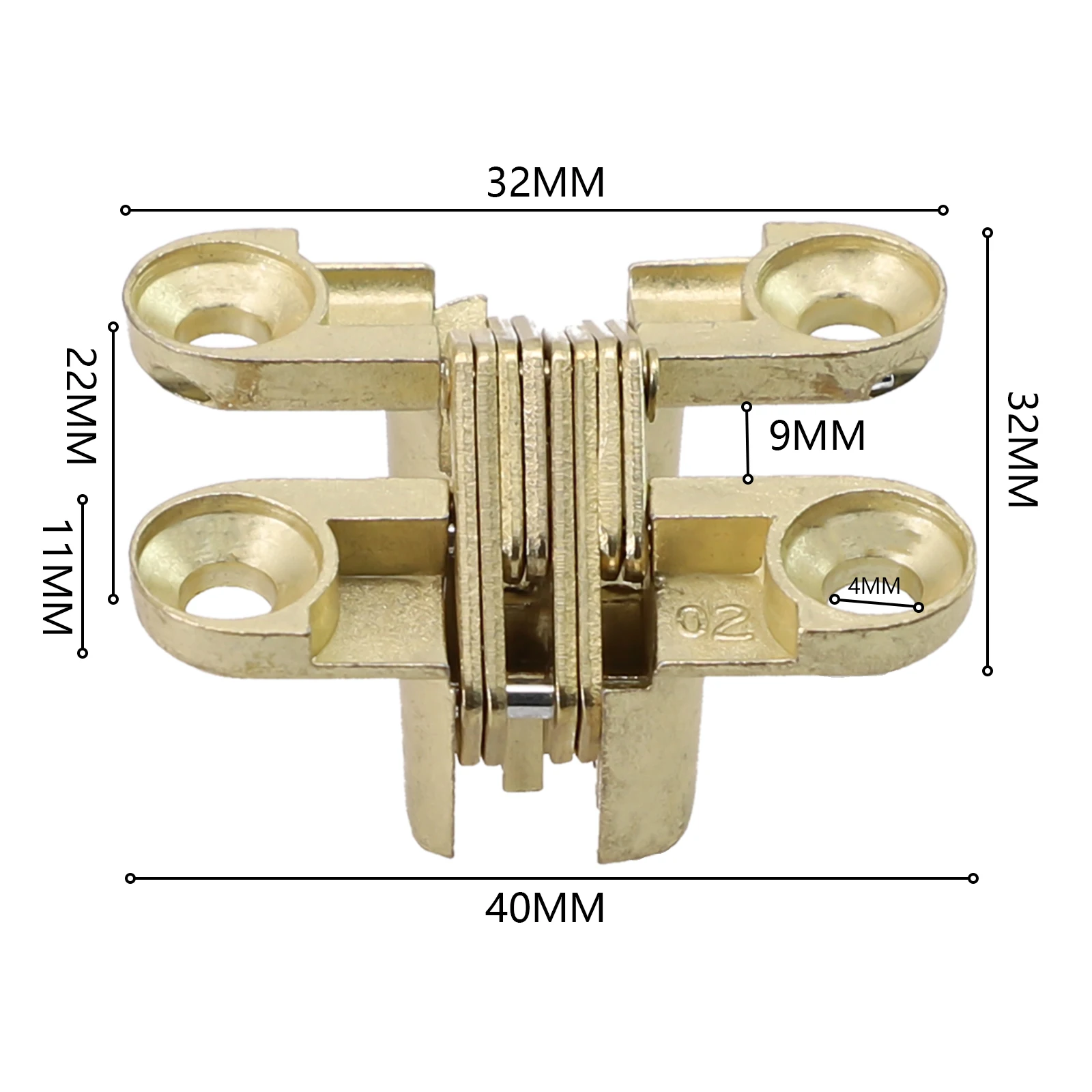 Door Hinges Hinge Home Improvemen Invisible Cabinets Concealed Cross Folding Door Stainless Steel Zinc Alloy Body