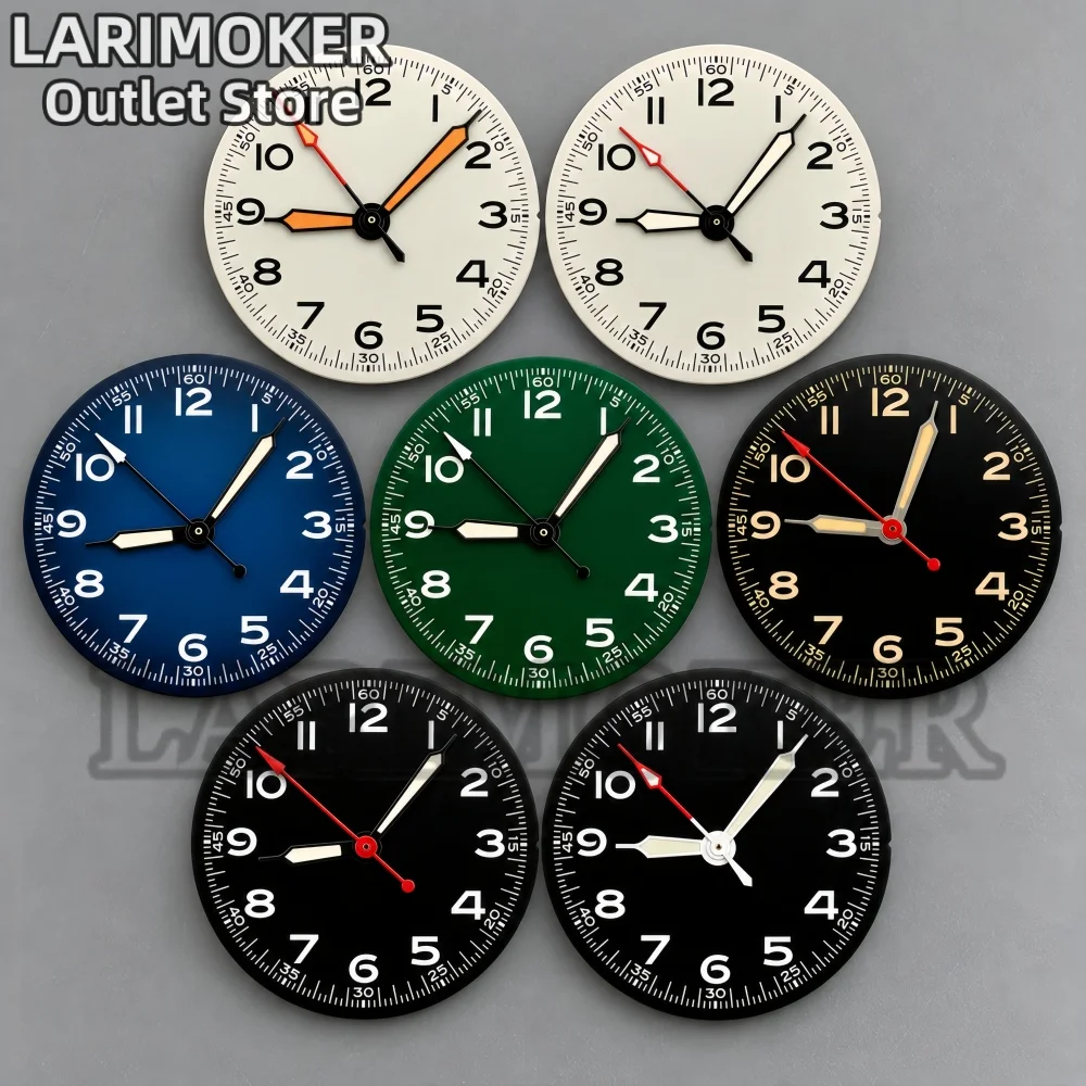 LARIMOKER 29mm Vintage Pilot Watch Dial Set with Hands for NH35 NH36 NH38 VH31 ETA2824 PT5000 Miyota8215 DG2813 Movements