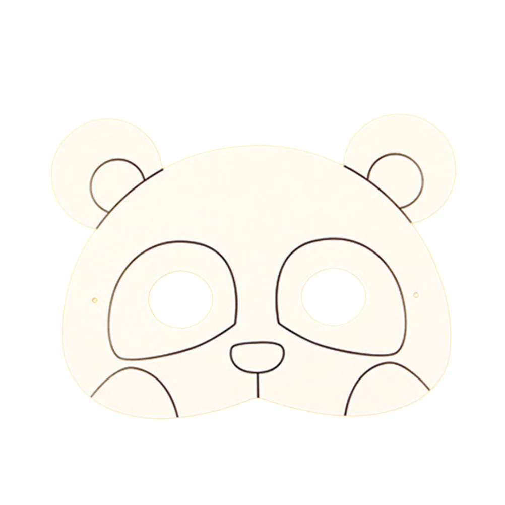 10 stuks DIY Craft Masker Dier Graffiti Lege Maskers voor Kids Party Coloring Fun Pre Cut Supplies Wit Masker