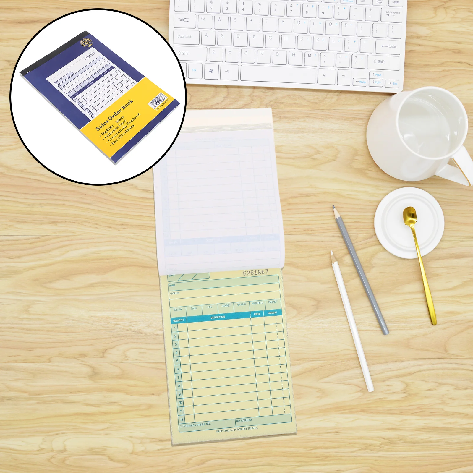 5 قطعة كتاب طلب المبيعات للشركات الصغيرة 2-جزء فاتورة رسید كتاب كفاءة شراء الطلب تتبع فاتورة الأعمال الصغيرة