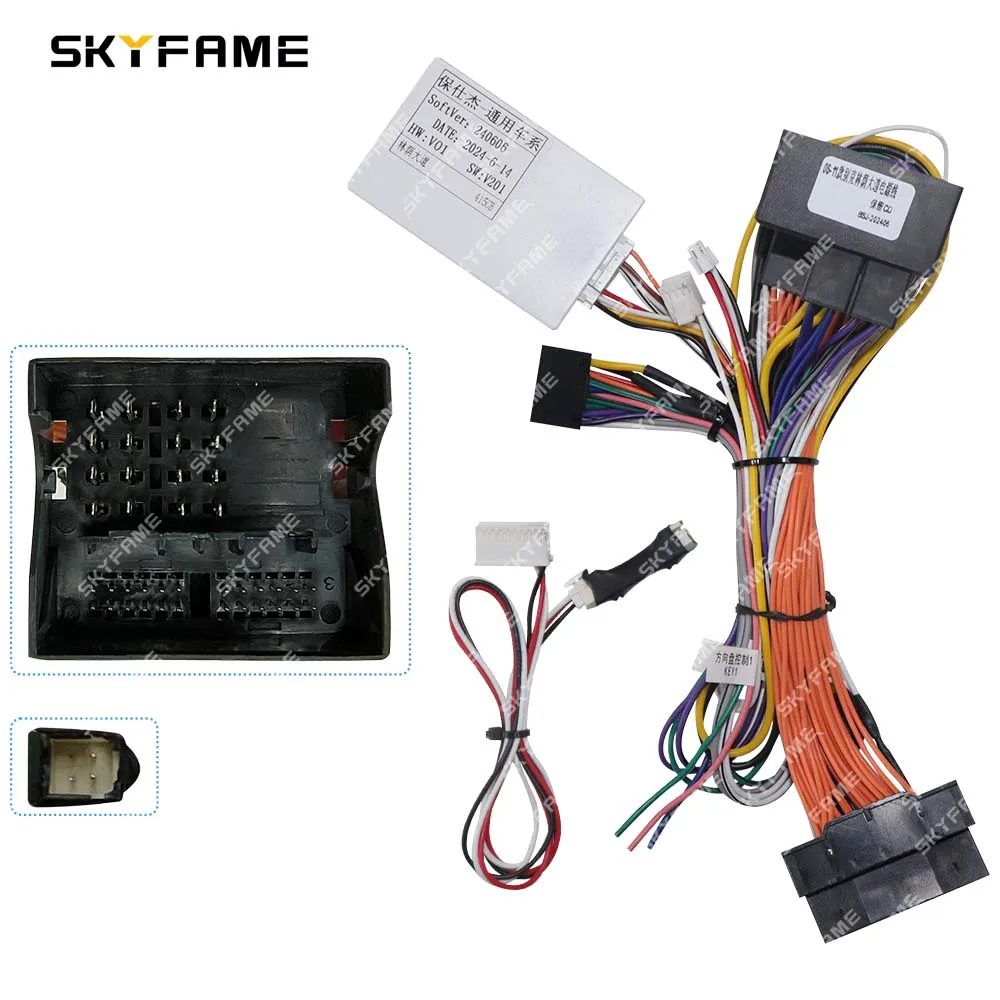 

SKYFAME Car 16pin Wiring Harness Adapter Canbus Box Decode Android Radio Power Cabler For Buick Park Avenue