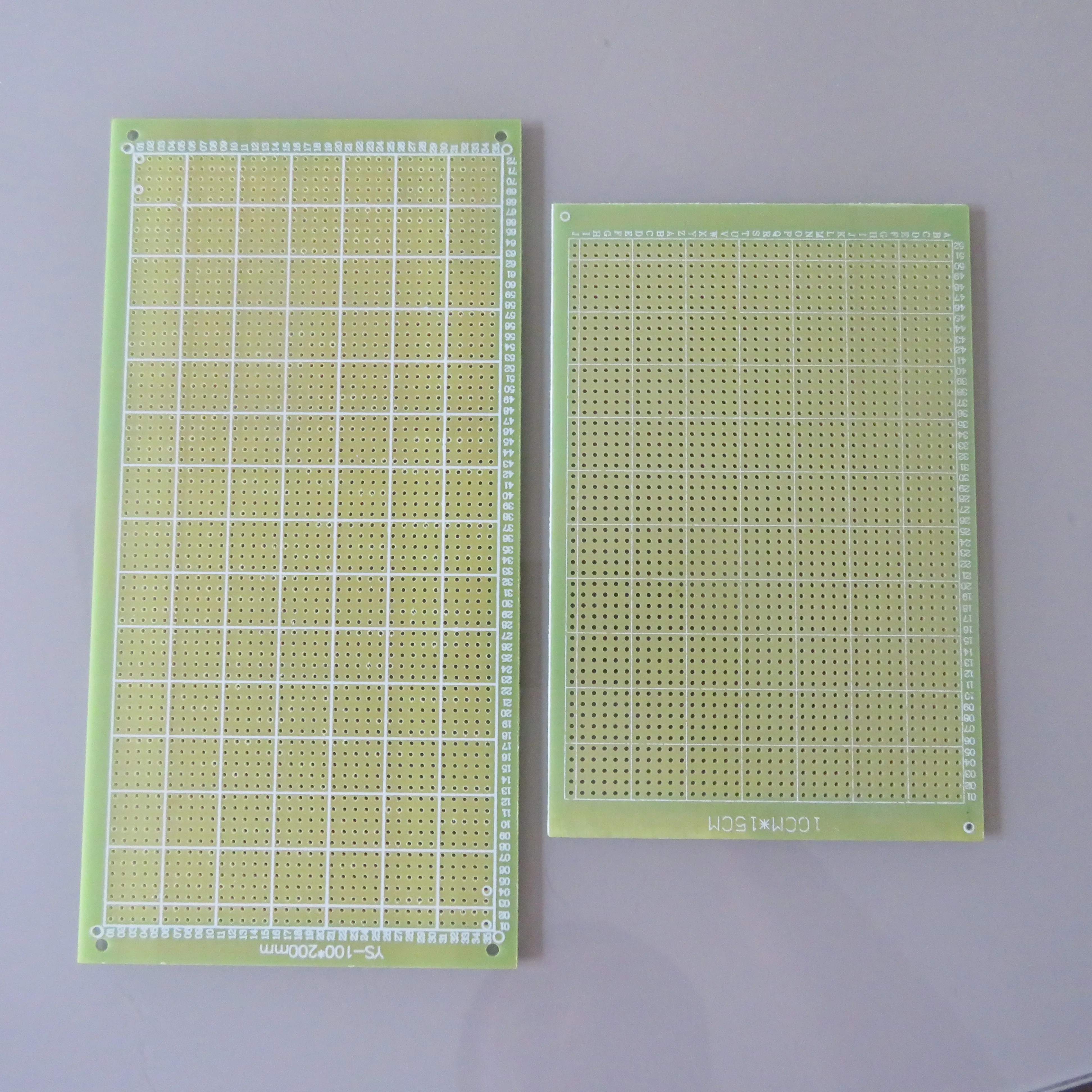 2pcs/set Single Side FR4 Fiberglass 10x15cm & 10x20cm Stripboard Veroboard circuit board breadboard prototyping paper pcb