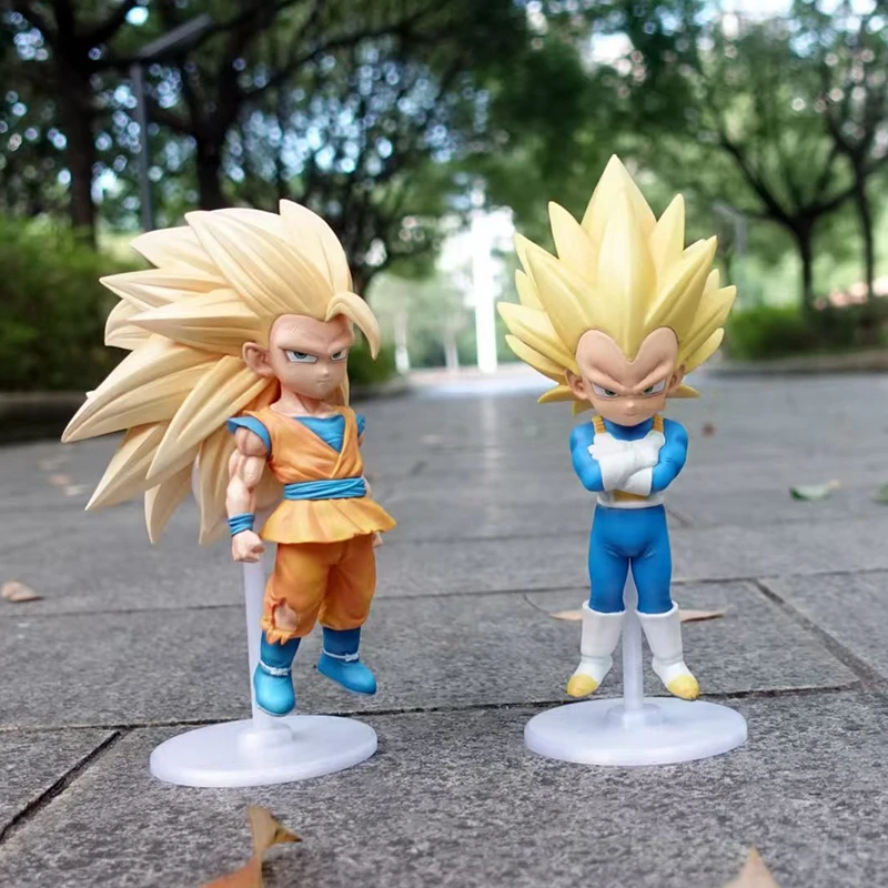 

Q версия Dragon Ball Z Гоку и Вегета Фигурки Коллекционная модель игрушки Аниме Тематические украшения GK Фигурки ручной работы