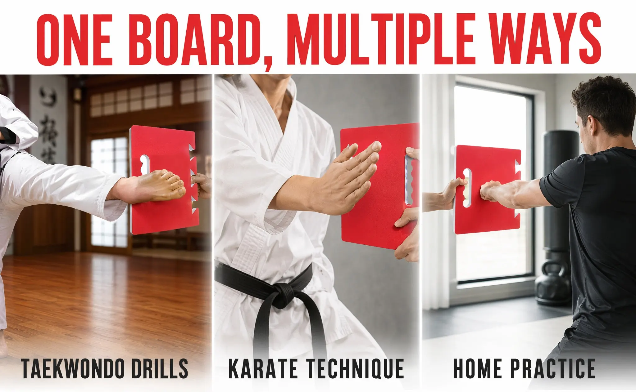 Reusable Taekwondo Breaking Board Convenient Portable Karate Board Beginner Training Practicing Breaking Karate Accessory