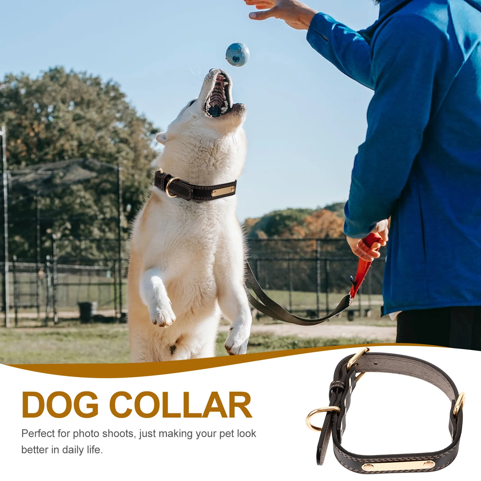 

Pu Pet Adjustable Puppy Collar Punk Style Blank Tag Diy Engraving Custom Name Contact Details Durable Comfortable
