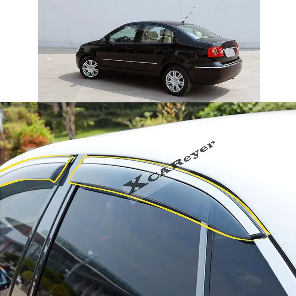 

For VW Volkswagen Polo Sedan 2005 2006 2007 2008 2009 2010 2011 Car Sticker Plastic Window Glass Wind Visor Rain/Sun Guard Vent