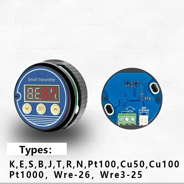 Smart 4-20mA Local Display Head Mounted Temperature Transmitter RTD PT100 Transmitter Module with Led Display