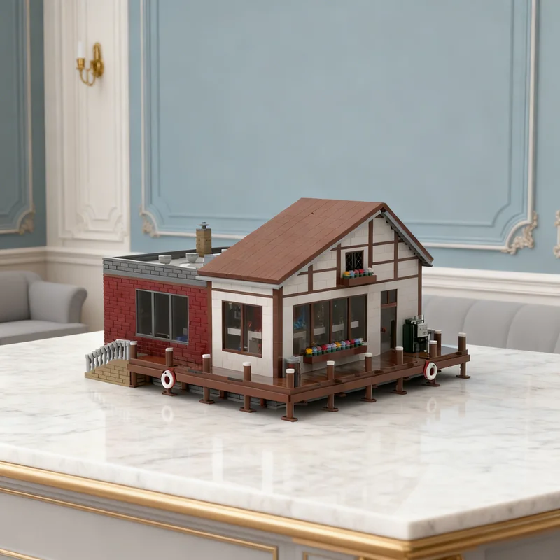 

3312pcs MOC Glass Shop Modular Streetscape Model Building Blocks Toy Gift Creative Display Collectible Desk Premium Adult Kids