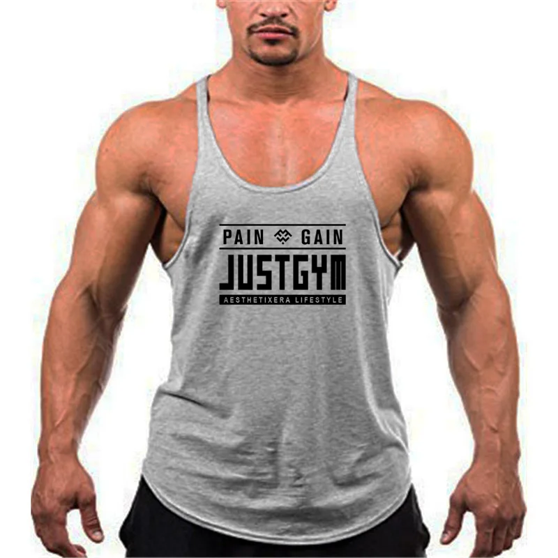 

New Summer Bodybuilding Cool Y Back Tank Top Men Cotton Gyms-clothing Stringer Fitness Gyms Shirt Muscle Workout Tank Top