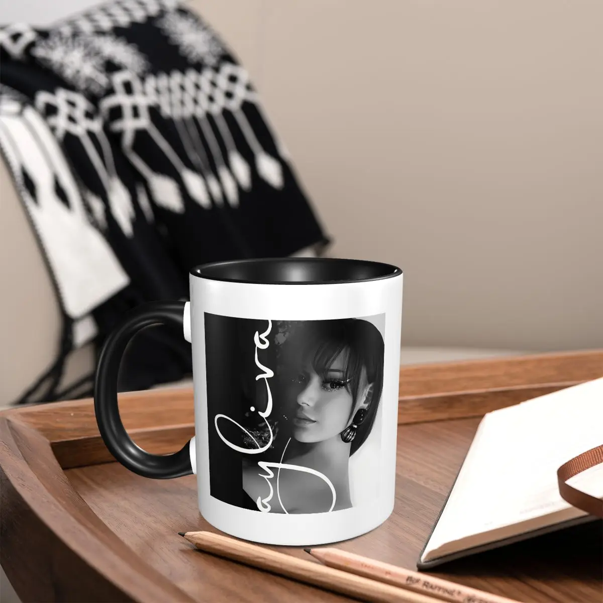 A-Ayliva Cool Singer Handwritten Signature Poster Mug Funny Ceramic Coffee Cups Tea Mugs Milk Cup Drinkware Gifts for Woman Man