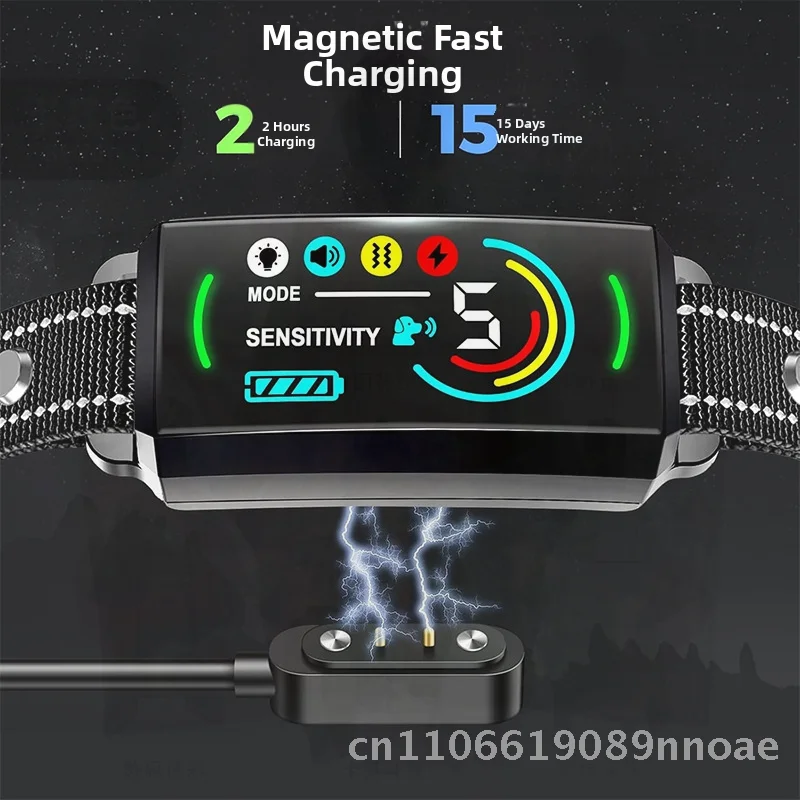 Smartpet Anti-Barking Dog Training Collar Color Screen Multi-Functional Waterproof Vibration Electric Shock Automatic for Dogs