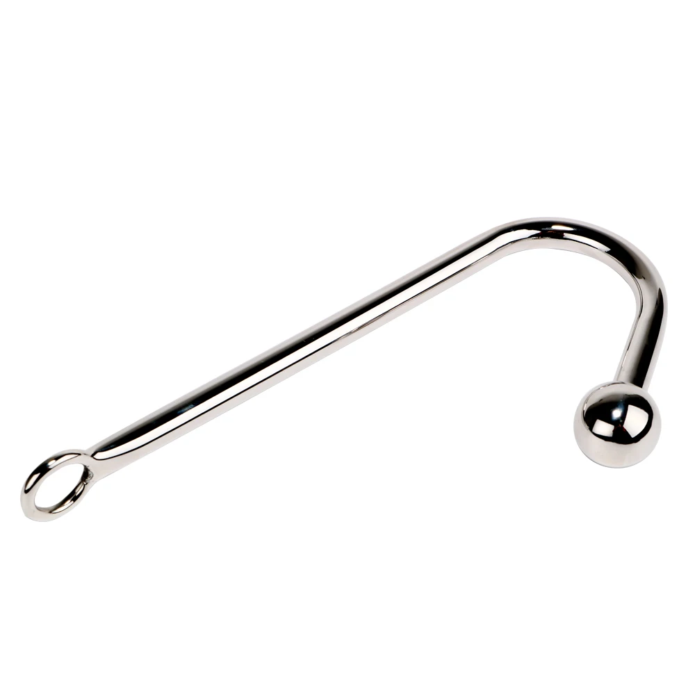 IKOKY Stainless Steel Gay Metal Butt Plug with Ball Sex Toys for Men and Women Anal Plug Dilator Anal Hook Prostate Massage