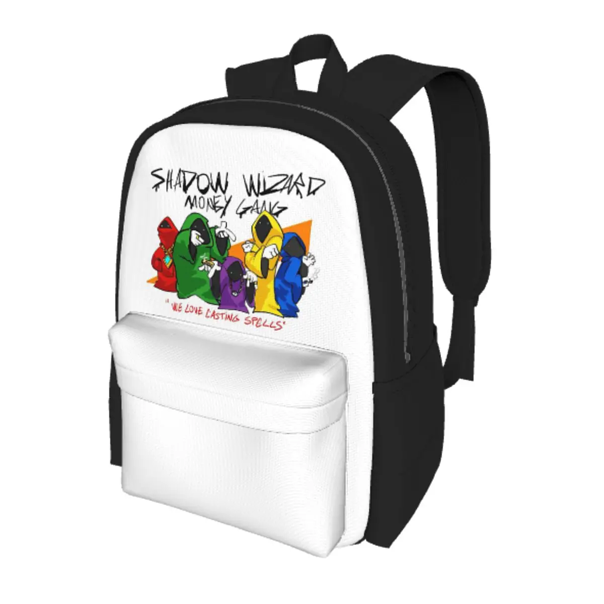 

Shadow Wizard Money Gang We Love Casting Spells Student Backpack School Bag Hiking Travel Daypack Bookbag Shoulder Bags