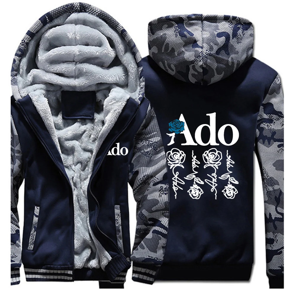 2026 New Style Men's Ado World Tour Logo Print Creative Graphic Personality Coat Winter Mountaineering Clothing Warm Jacket