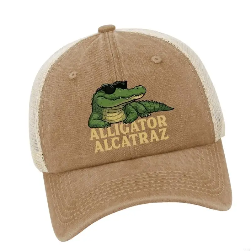 قبعة بطبعة تمساح لطيفة للرياضة والترفيه قبعة رياضية خفيفة الوزن للنساء Y166