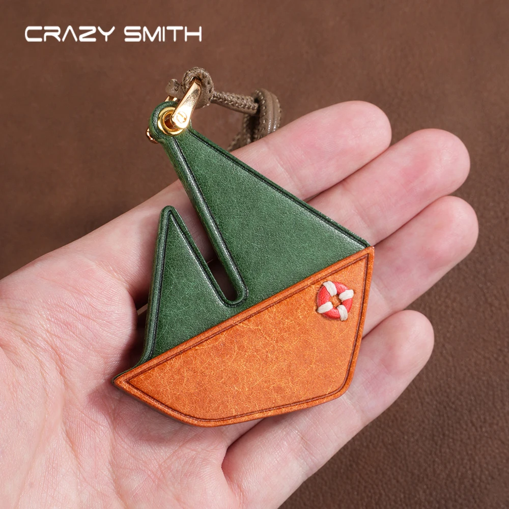 crazysmith-手作り本革バッグチャームヨットキーホルダー財布チャームバッグペンダントハンドバッグ用-diy-ギフトバッグアクセサリー
