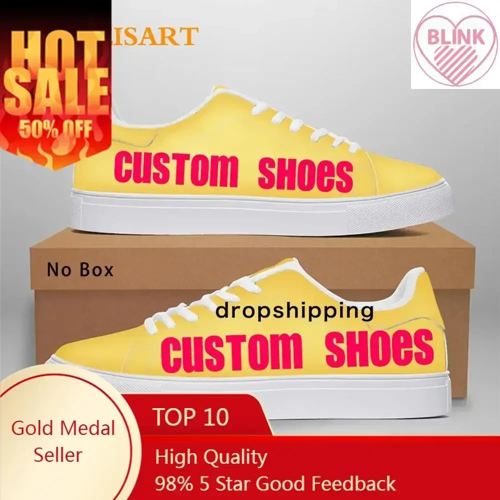 Custom Shoes Women Low Top Canvas Shoes Casual Customized Logo Image Spring Autumn Sneakers Ladies Flats Footwear Dropship DIY