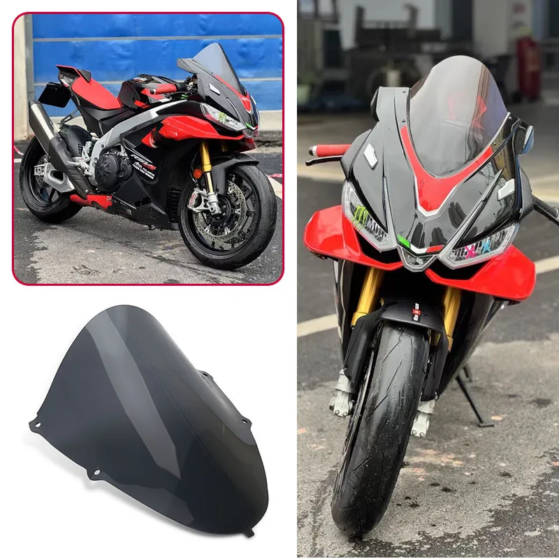 

Motorcycle Windshield Fit RS V4 Windscreen Wind Spoiler Cover Fairing Heighten Enlarge Windscreen Protector For RSV4