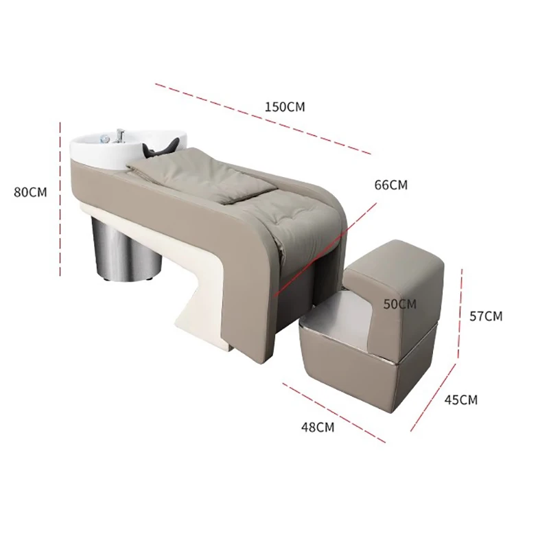 Luxury Unique Shampoo Chair Aesthetic Modern Shampoo Chairs Modern Lavatesta Parrucchiere Professiona Poltrona Salon Furniture