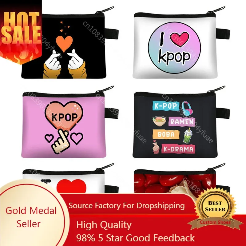 K-pop Ramen Boba K-drama Coin Purse KPOP Korea Wallet Women Harajuku Credit Card Earphones Holder Money Coin Bag Pouch Gift