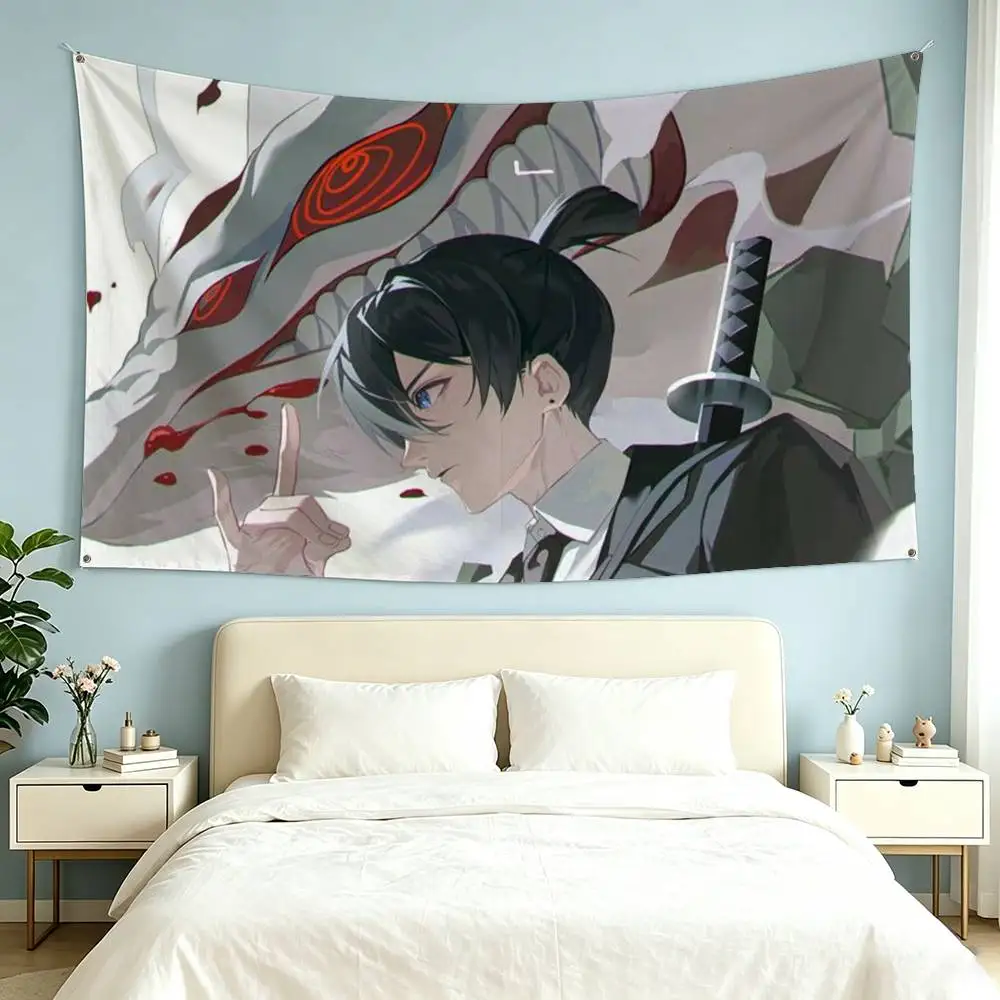 Anime C-Chainsaw Man A-Aki Hayakawa  Flag Suitable For Party Club Outdoor Interior Wall Decoration Banner Fans Gift