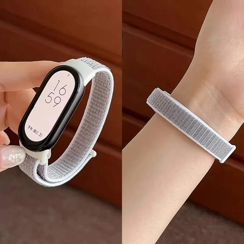 Nylonschlaufe für Xiaomi Mi Band 10 9 8, Armband, Smartwatch-Armband, Correa, Ersatz-Sport-Pulsera für Miband 8/9 NFC-Armbänder
