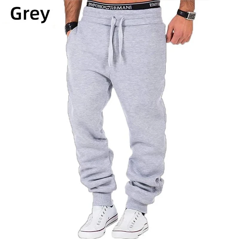 2024 NEW Men\'s Spring Summer Jogging Sports Pants Men\'s Fitness Casual Running Training Trousers Elastic Solid Color Men Pants