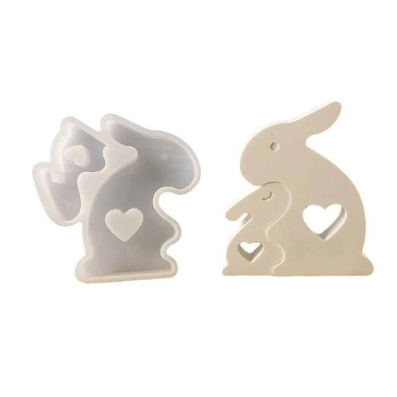 3D Rabbits Silicone Molds for Candle Soap Making 3D Rabbits Fondant Silicone Mold for Chocolate Cake Decoration Dropship